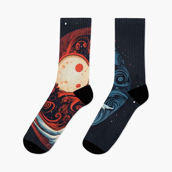 Item preview, Christmas ying yang holiday print designed and sold by dcrc.