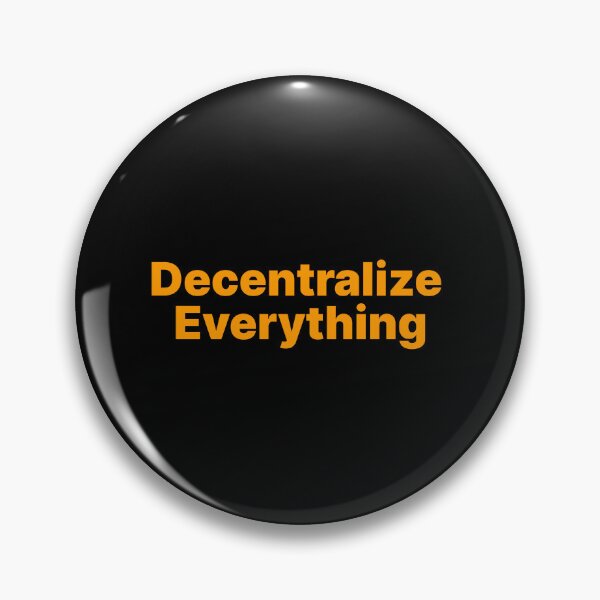 Item preview, Decentralize Everything (Bitcoin Orange) designed and sold by NautilusMare.