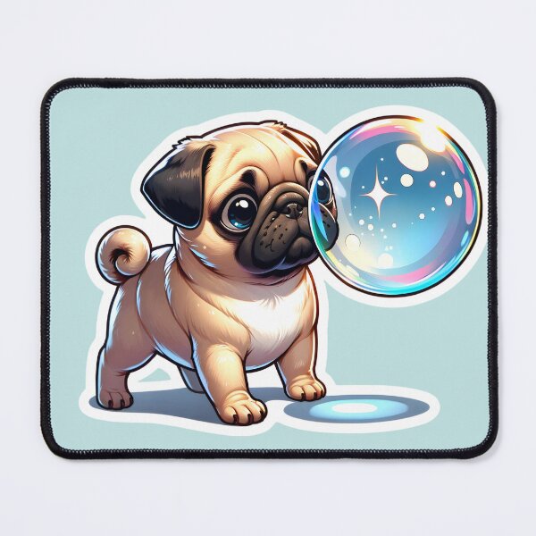 Item preview, Bubbly Pug Encounter designed and sold by Anechkau.