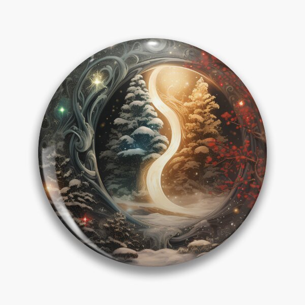 Item preview, christmas ying yang holiday print designed and sold by dcrc.