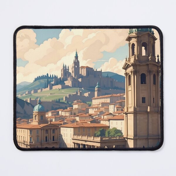Item preview, Santiago de Compostela Vintage Retro Travel Art designed and sold by Ceemko's Vintage Corner.