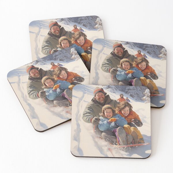Item preview, Family Sledding Down a Snow Covered Hill designed and sold by dcrc.
