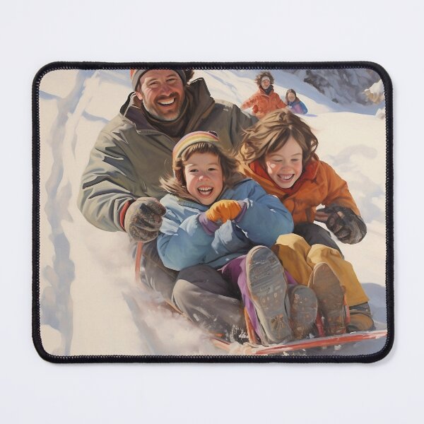 Item preview, Family Sledding Down a Snow Covered Hill designed and sold by dcrc.