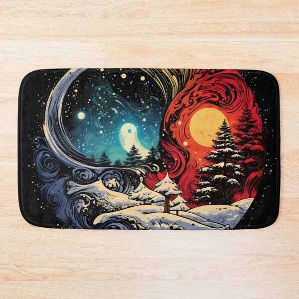 Item preview, christmas ying yang holiday print designed and sold by dcrc.