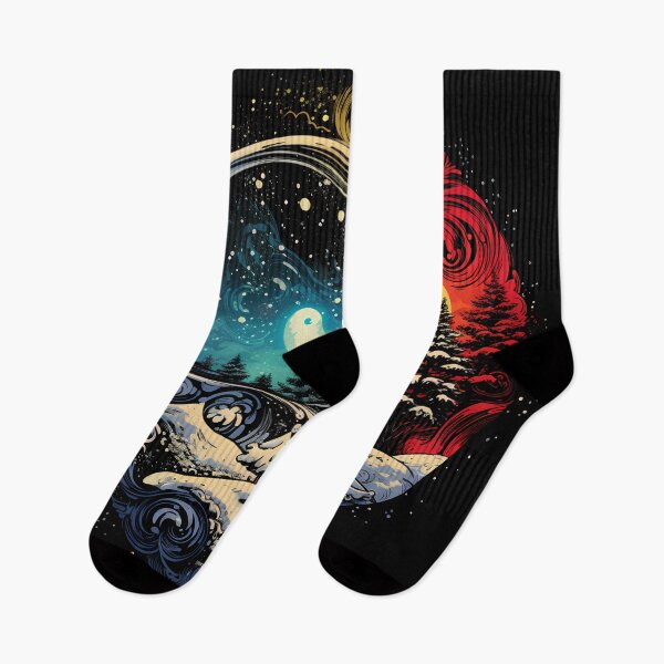Item preview, christmas ying yang holiday print designed and sold by dcrc.