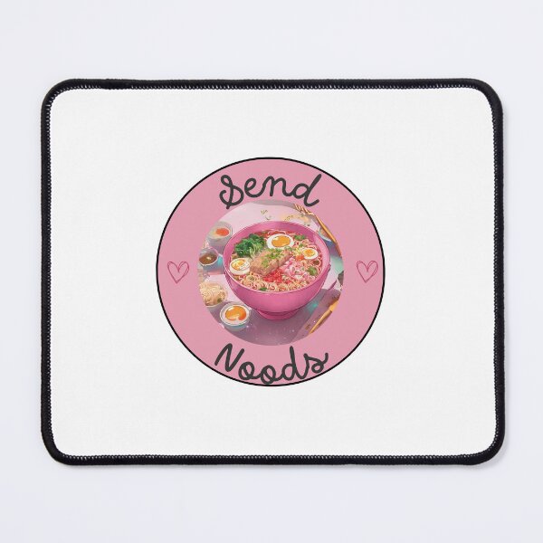 Item preview, Send Noods Pink Decor Art designed and sold by Sher Creates | Food and Pun Cartoon Art.