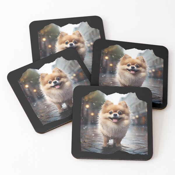 Item preview, Pomeranian dog in rain designed and sold by ME-World.