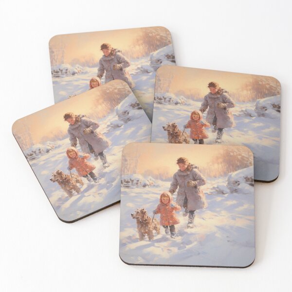 Item preview, Mother and Daughter in the Snow with their Dog designed and sold by dcrc.