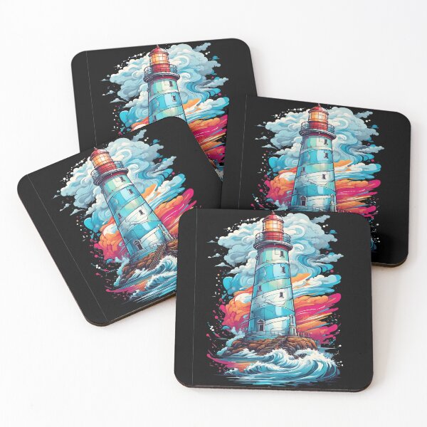Item preview, "The Blue Sky Lighthouse: Artistic Brilliance on a Solitary Island" designed and sold by Creations03.