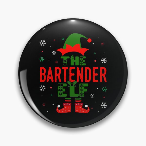 Item preview, Family Christmas Matching Squad Outfit Elf Funny Bartender designed and sold by artworkbyrihen.