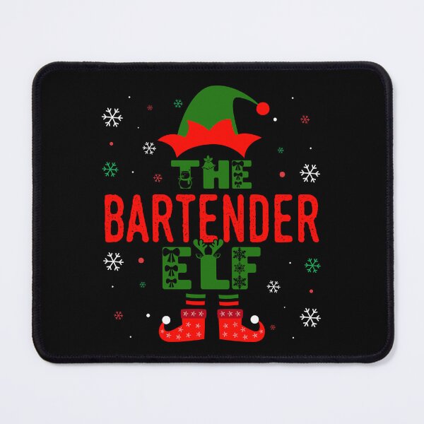 Item preview, Family Christmas Matching Squad Outfit Elf Funny Bartender designed and sold by artworkbyrihen.