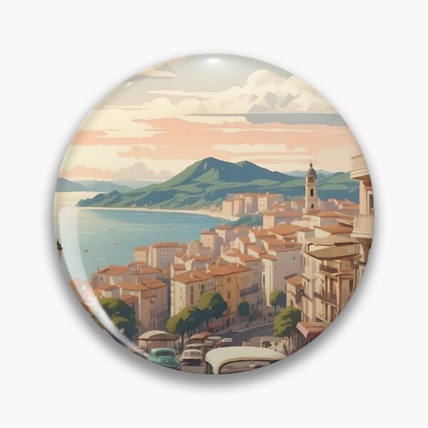 Item preview, Santander Vintage Retro Travel Art designed and sold by Ceemko's Vintage Corner.