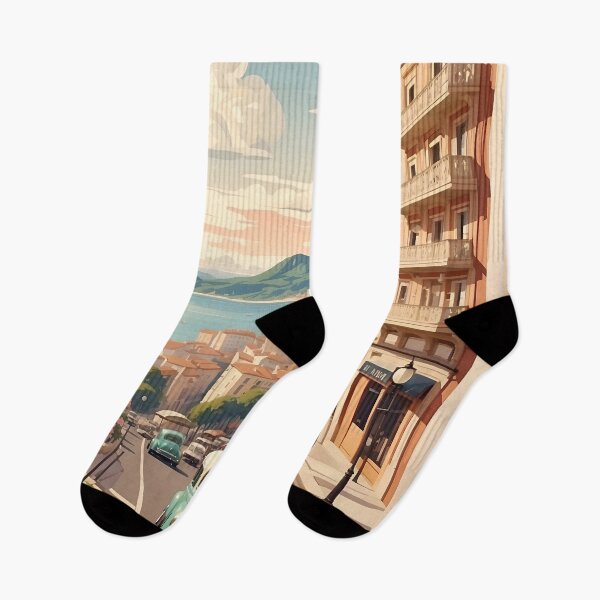 Item preview, Santander Vintage Retro Travel Art designed and sold by Ceemko's Vintage Corner.
