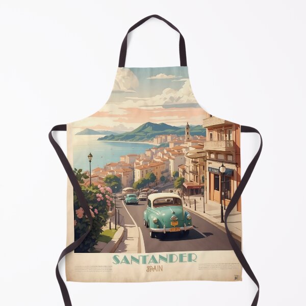 Item preview, Santander Vintage Retro Travel Art designed and sold by Ceemko's Vintage Corner.
