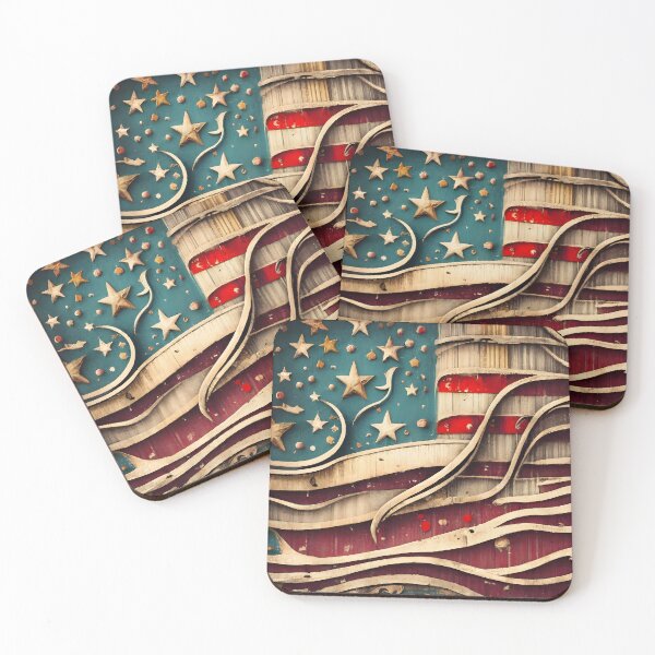 Item preview, American flag Vintage modern style designed and sold by SRK-369.