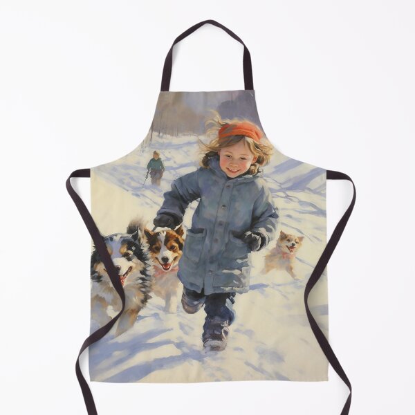 Item preview, Girl Hiking in the Snow with her Dogs designed and sold by dcrc.