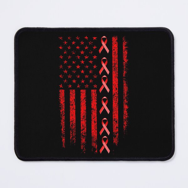 Item preview, hiv aids awareness red ribbon us flag designed and sold by defabiosofxs.