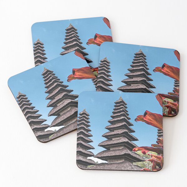 Item preview, Floral Foreground: Balinese Temple Silhouettes designed and sold by AneeshPro.