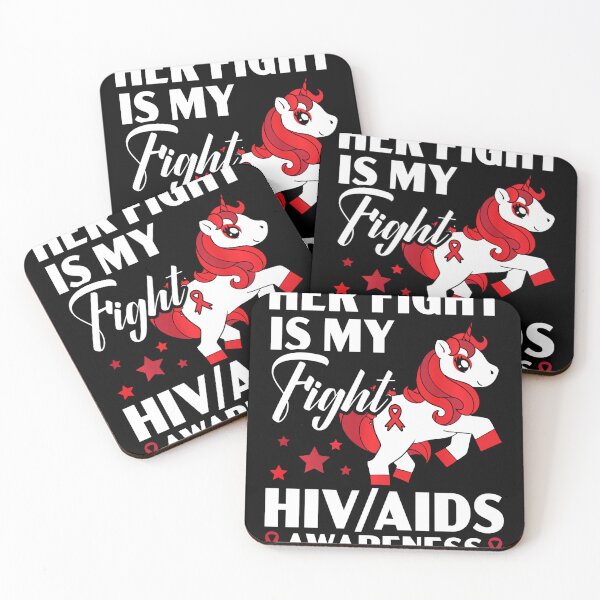 Item preview, Her Fight Is My Fight HIV AIDS Awareness Unicorn Lover designed and sold by EagmianPheolea.