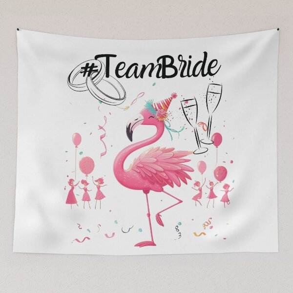 Item preview, Flamingo, TeamBride, Bachelorette Party Classic T-Shirt, designed and sold by pic-ture4you.