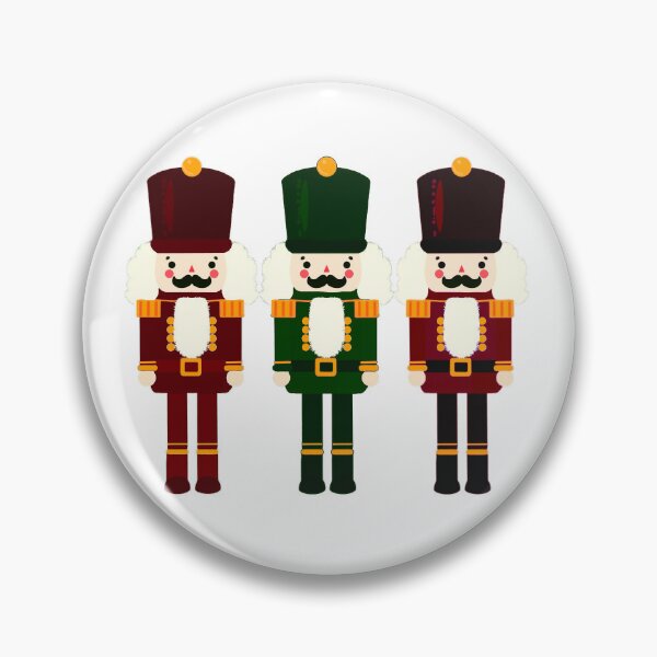 Item preview, Dark Red and Green Nutcracker Trio - Christmas Nutcracker Toy Soldiers - Graphic Art Illustration - White Background  designed and sold by Star-Fragment.