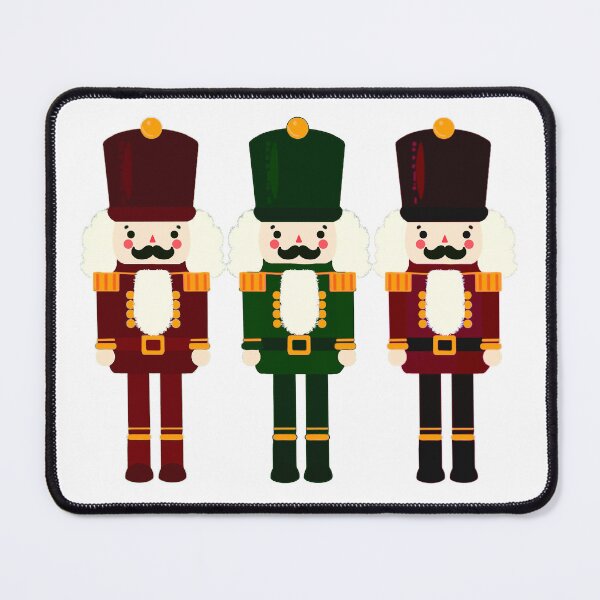 Item preview, Dark Red and Green Nutcracker Trio - Christmas Nutcracker Toy Soldiers - Graphic Art Illustration - White Background  designed and sold by Star-Fragment.