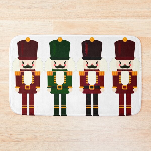 Item preview, Dark Red and Green Nutcracker Trio - Christmas Nutcracker Toy Soldiers - Graphic Art Illustration - White Background  designed and sold by Star-Fragment.