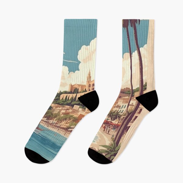Item preview, Palma de Mallorca Vintage Retro Travel Art designed and sold by Ceemko's Vintage Corner.
