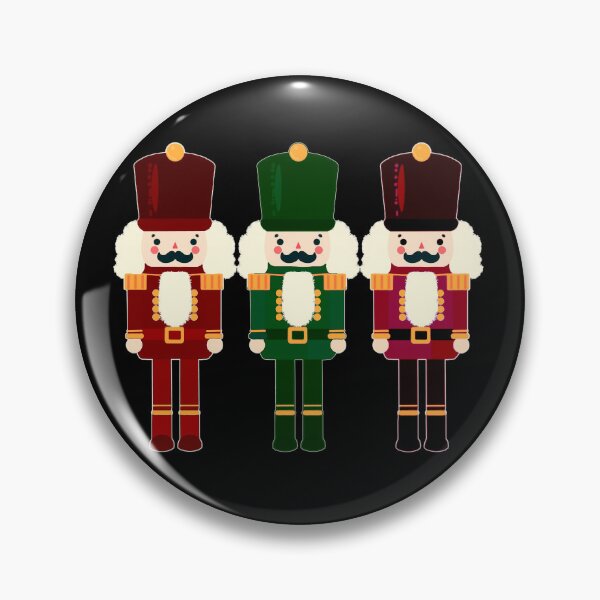 Item preview, Dark Red and Green Nutcracker Trio - Christmas Nutcracker Toy Soldiers - Graphic Art Illustration - Black Background  designed and sold by Star-Fragment.