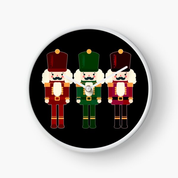 Item preview, Dark Red and Green Nutcracker Trio - Christmas Nutcracker Toy Soldiers - Graphic Art Illustration - Black Background  designed and sold by Star-Fragment.