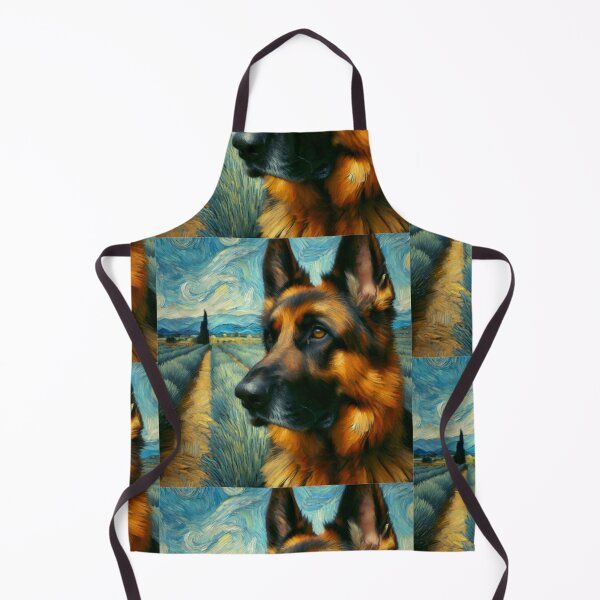Item preview, A German Shepherd’s Reveries - Alsatian in Vincent Van Gogh Style designed and sold by Star-Fragment.