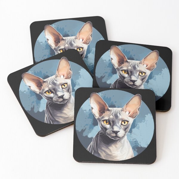 Item preview, Circle sphynx cat blue designed and sold by ME-World.