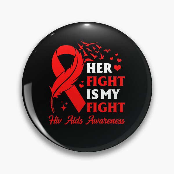 Item preview, Her Fight Is My Fight HIVAIDS Awareness Feather Red Ribbon designed and sold by EagmianPheolea.