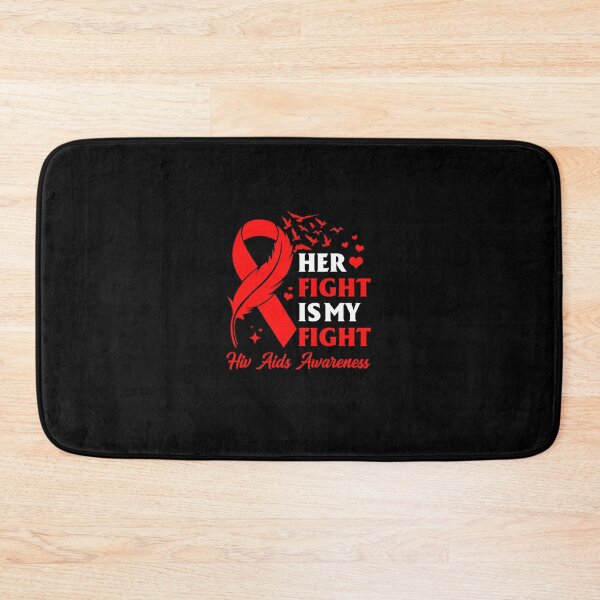 Item preview, Her Fight Is My Fight HIVAIDS Awareness Feather Red Ribbon designed and sold by EagmianPheolea.