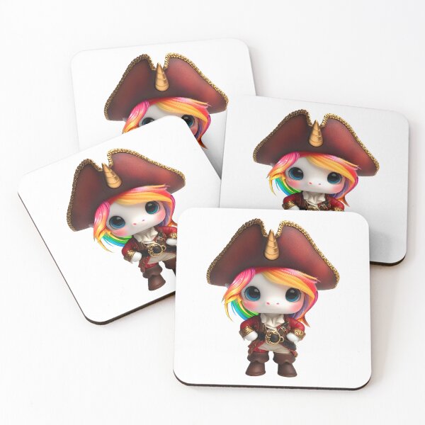 Item preview, Cute Pirate Unicorn: Magical Cheerful Fantasy Prints No. 3 designed and sold by Nathalymx.