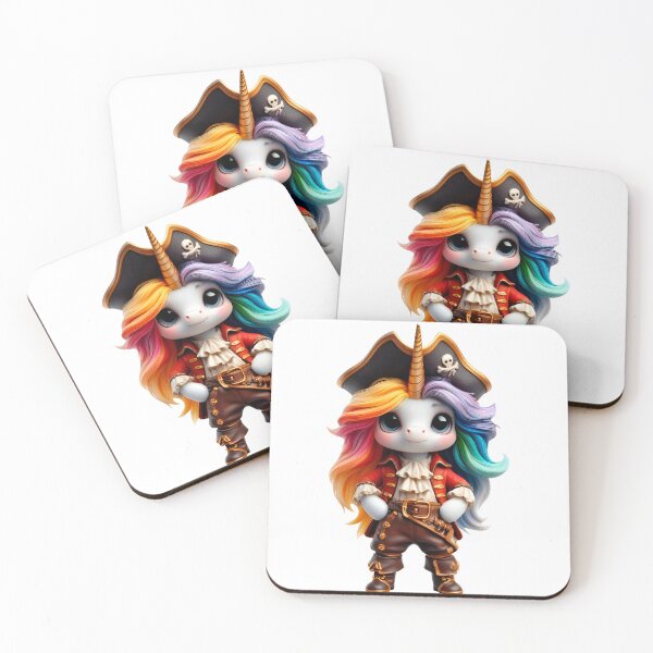 Item preview, Cute Pirate Unicorn: Magical Cheerful Fantasy Prints No. 4 designed and sold by Nathalymx.