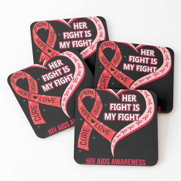 Item preview, Her Fight Is My Fight Red Ribbon Heart Hiv Aids Awareness designed and sold by EagmianPheolea.