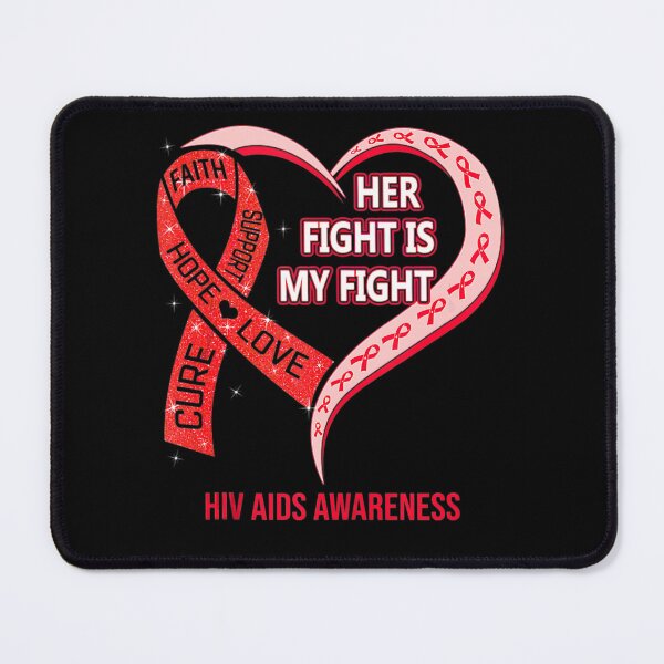 Item preview, Her Fight Is My Fight Red Ribbon Heart Hiv Aids Awareness designed and sold by EagmianPheolea.