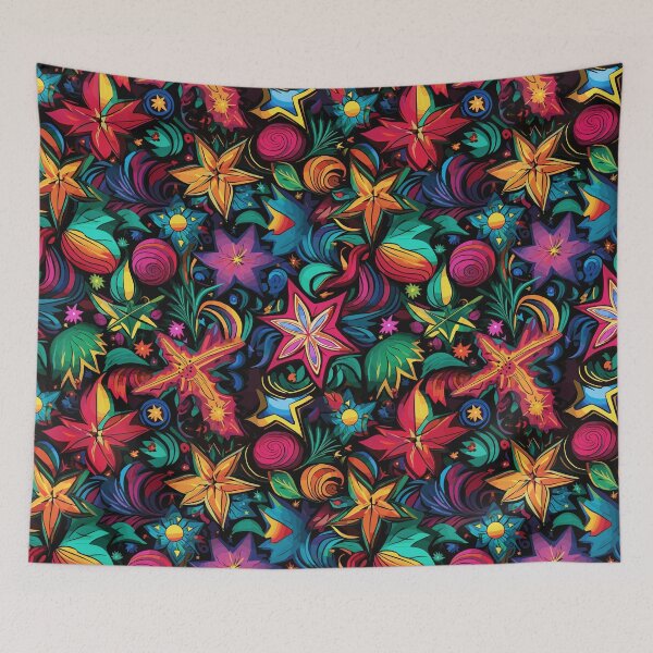 Item preview, Christmas Floral Neon designed and sold by Ellimade.