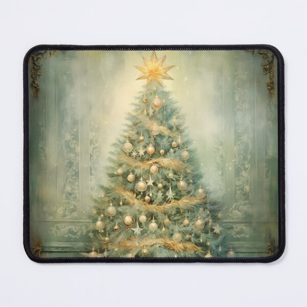 Item preview, Vintage Christmas tree painting designed and sold by AI-Only Creations.