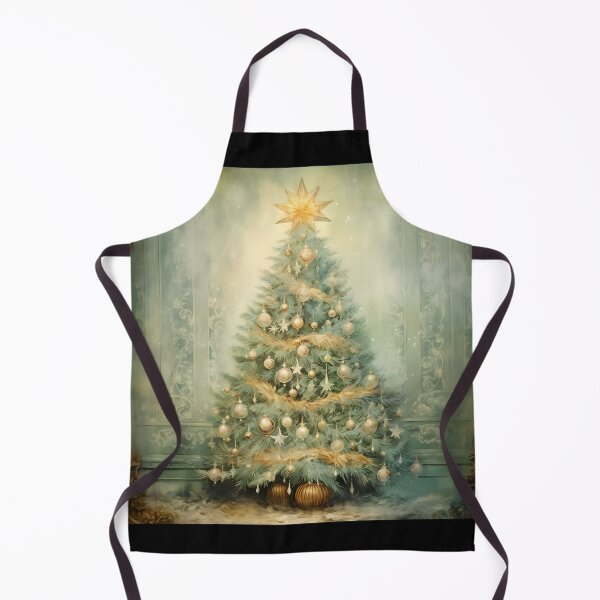 Item preview, Vintage Christmas tree painting designed and sold by AI-Only Creations.