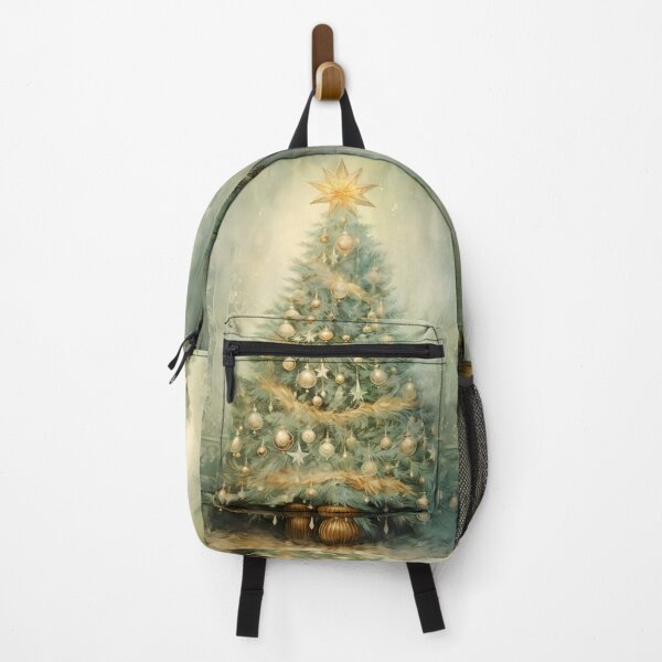 Item preview, Vintage Christmas tree painting designed and sold by AI-Only Creations.