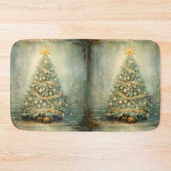 Item preview, Vintage Christmas tree painting designed and sold by AI-Only Creations.