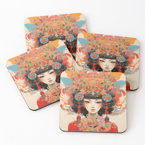 Item preview, Oriental Girl in Colorful Folkloric Costume designed and sold by GulDesignCo.
