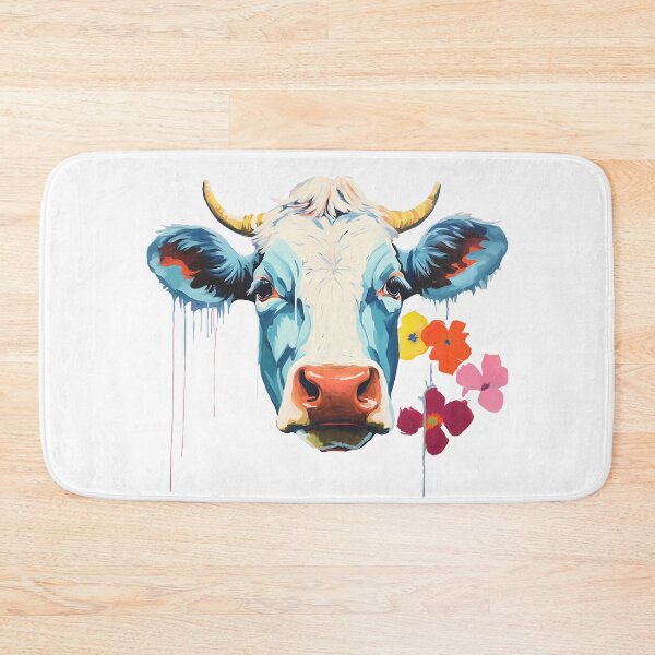 Item preview, Cow Adorned with a Colorful Flowers designed and sold by WickedFairySt.