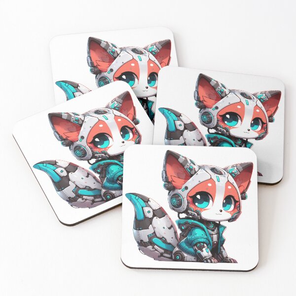 Item preview, Cute Cyberpunk Robot Fox! designed and sold by kukamatsu.