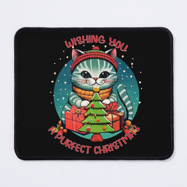 Item preview, Cute  cat wishing you a purfect Christmas designed and sold by allabtmeowlife.
