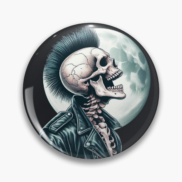 Item preview, Skeleton Howling at the moon designed and sold by CreepyCornerArt.