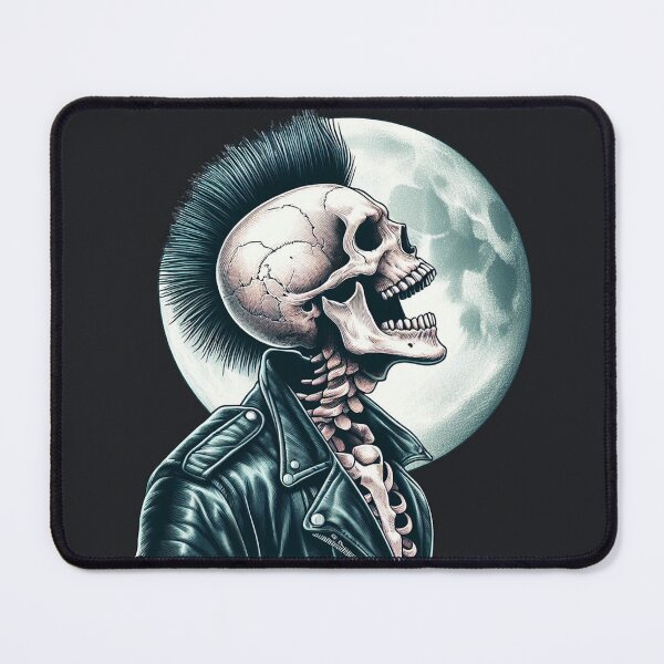 Item preview, Skeleton Howling at the moon designed and sold by CreepyCornerArt.