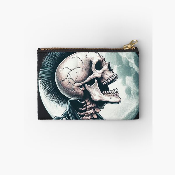 Item preview, Skeleton Howling at the moon designed and sold by CreepyCornerArt.